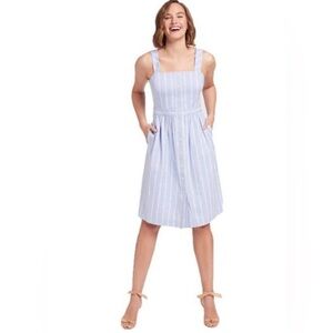 NWT • Draper James Blue Striped Dress Size 10 Good Condition